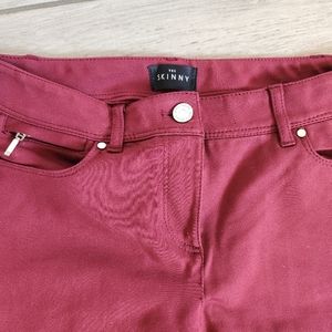 WHBM Deep Red "The Skinny" Ponte Pant